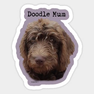 Doodle Dog Mum Sticker